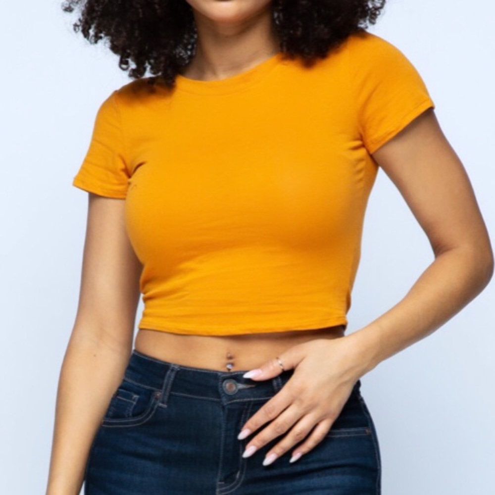 Donna Crop Top - Mustard